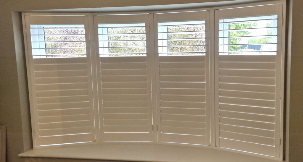 Installation of bedroom bay plantation shutters